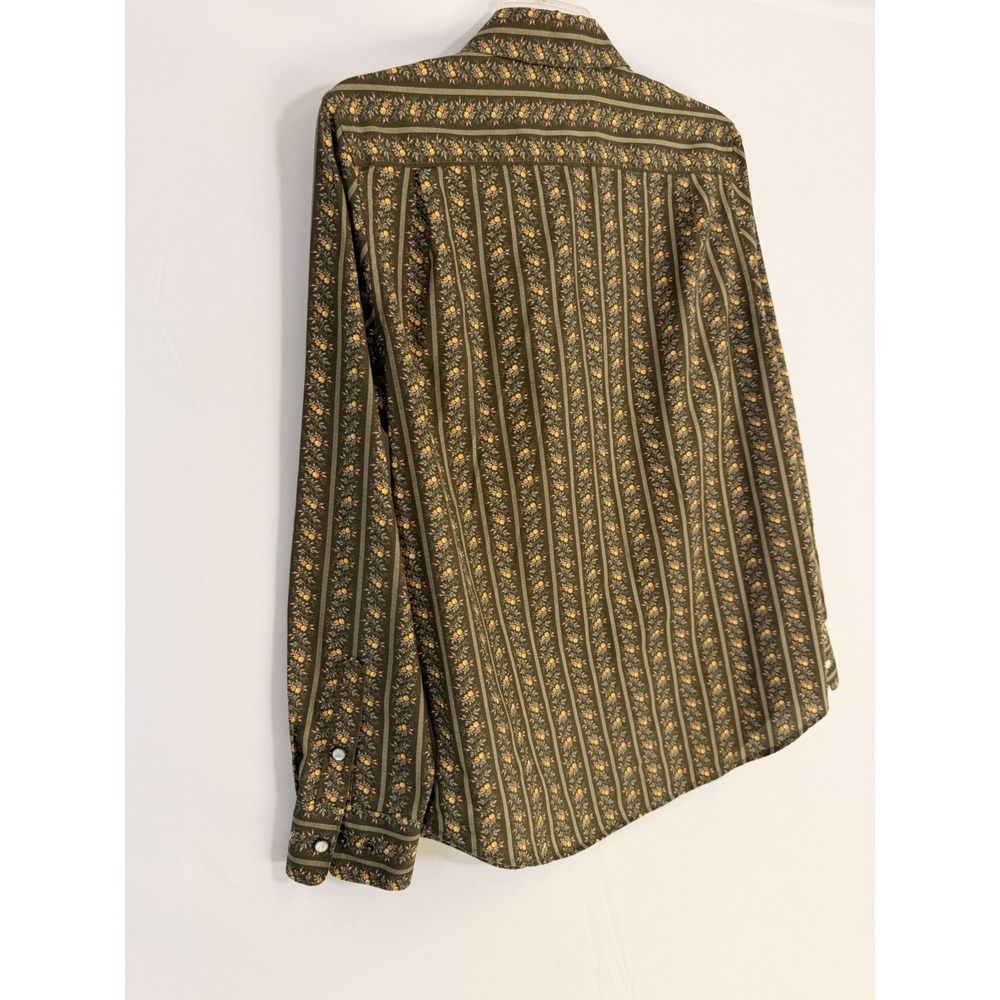 Aimé Leon Dore ALD Western Shirt Sz XS Pearl  Snap Front Striped Floral EUC - Picture 8 of 11